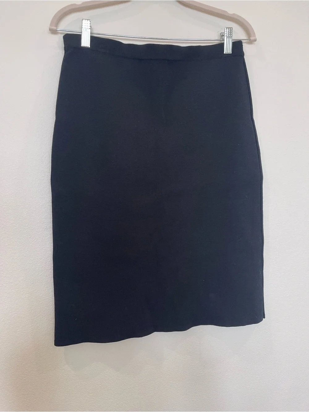 Ellen Tracy Black Timeless Pencil Skirt- Silk & Cotton Blend - Picture 3 of 5